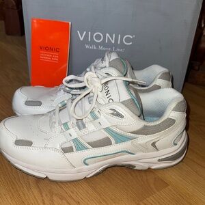 Vionic size 8 Women's White and Gray Athletic Sneakers walking shoes